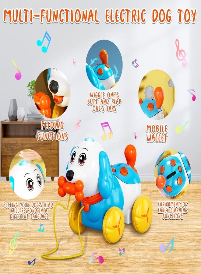PLUSPOINT Doggy Musical Pull Along Toys with Light Music & Sounds Early Learning Developmental Educational Dog for Toddlers Activity & Walking Toys for Boys & Girls with Piggy Bank - Image 2